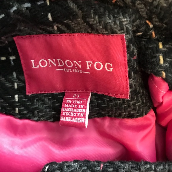 🌟HP 9/23🌟Toddler girl’s London Fog peacoat - Picture 3 of 3